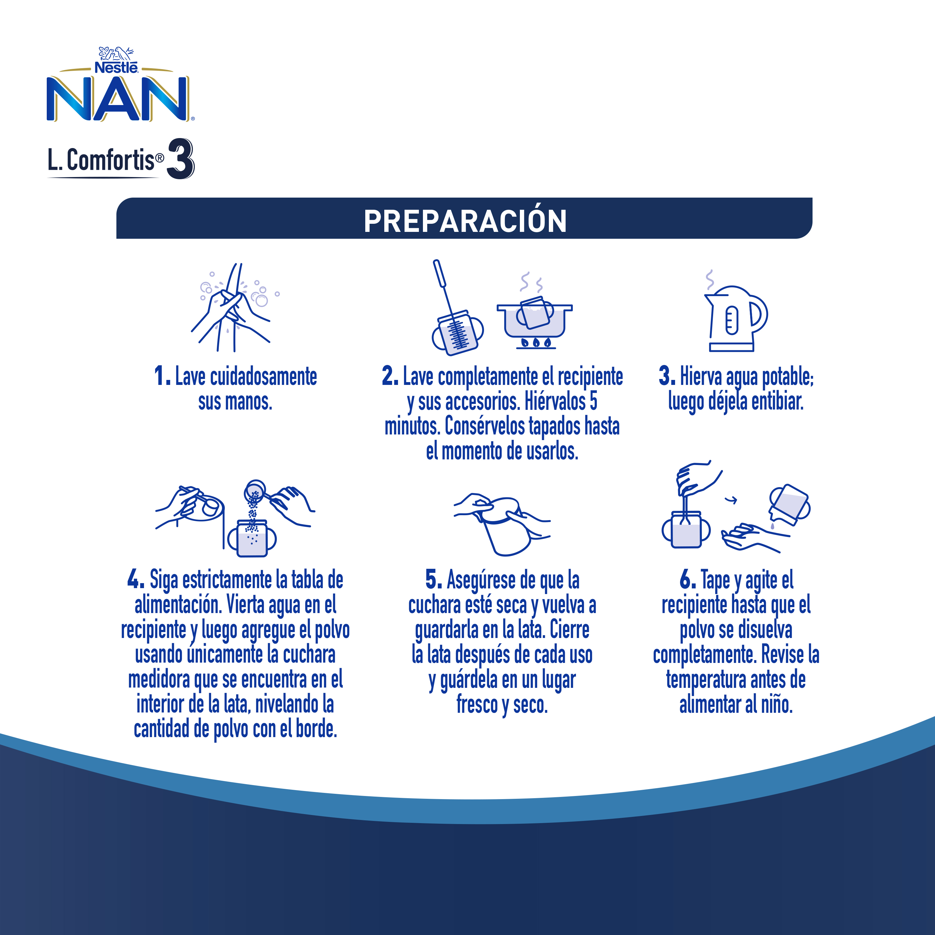 LECHE NAN 3 L COMFORTIS TARRO 800G FÓRMULA INFANTIL - 10