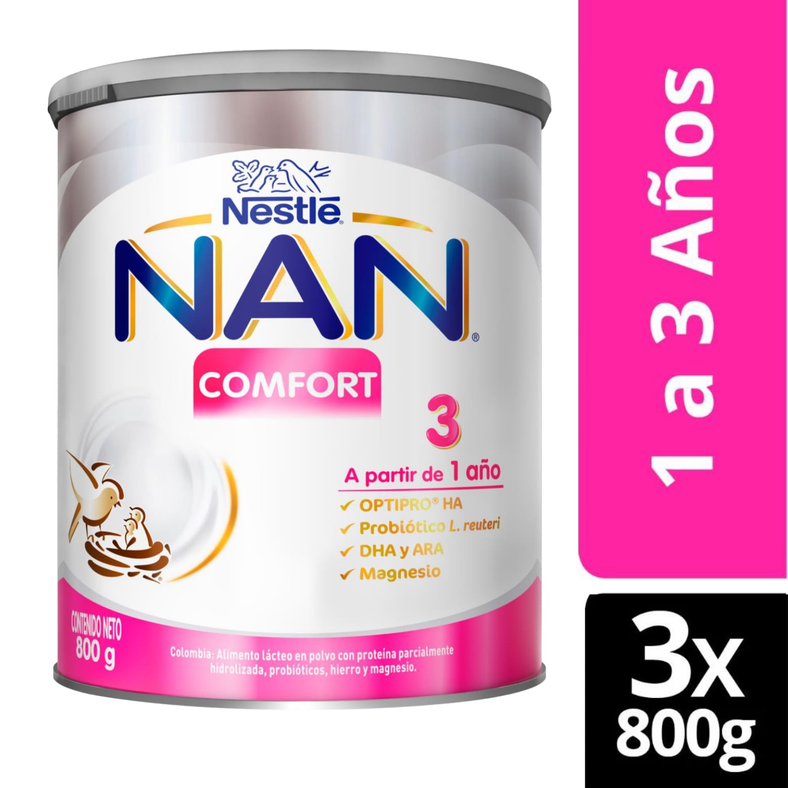 FÓRMULA INFANTIL NAN COMFORT 3 800G X3 TARROS - 1