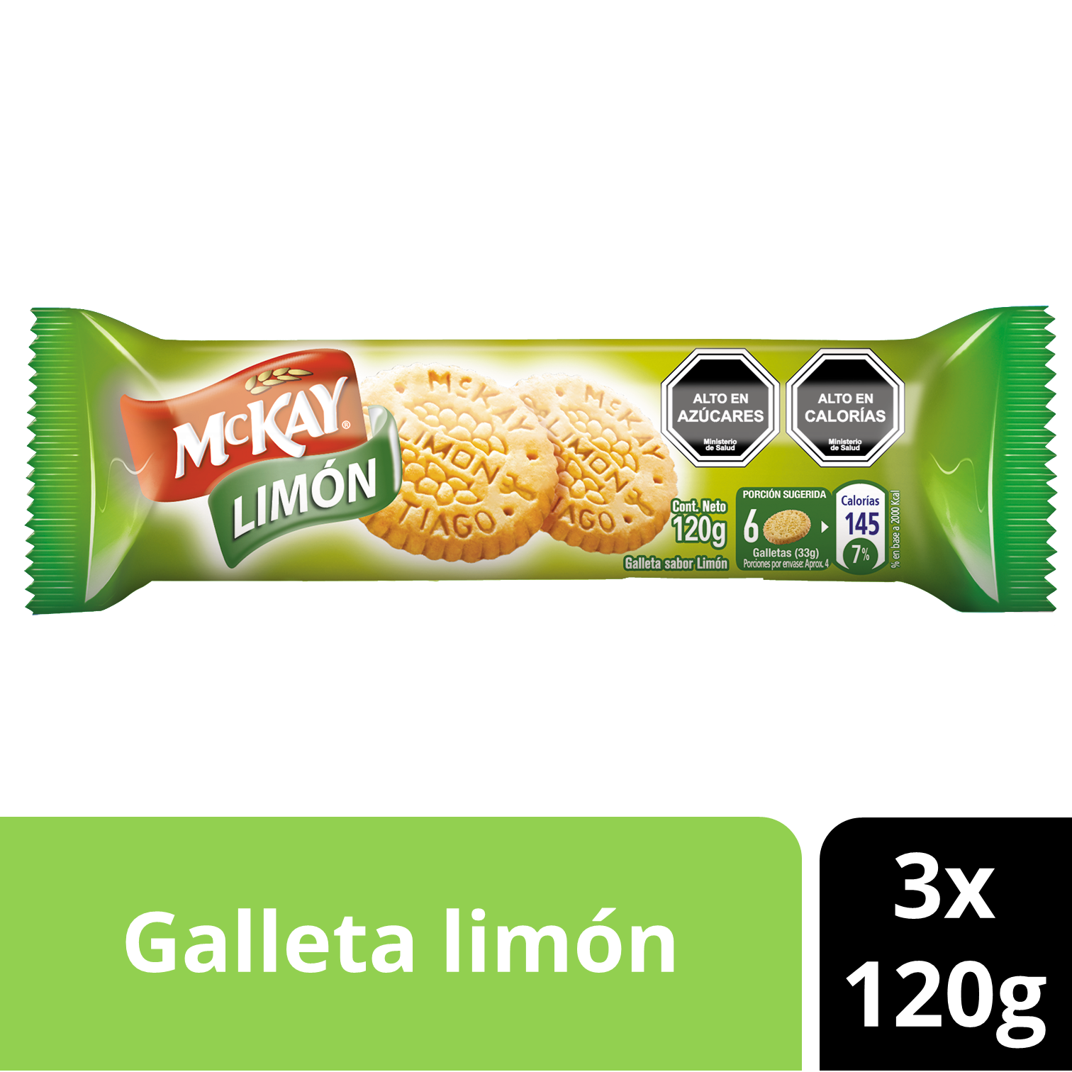 PACK GALLETAS MCKAY® LIMÓN 120G X3 - 1
