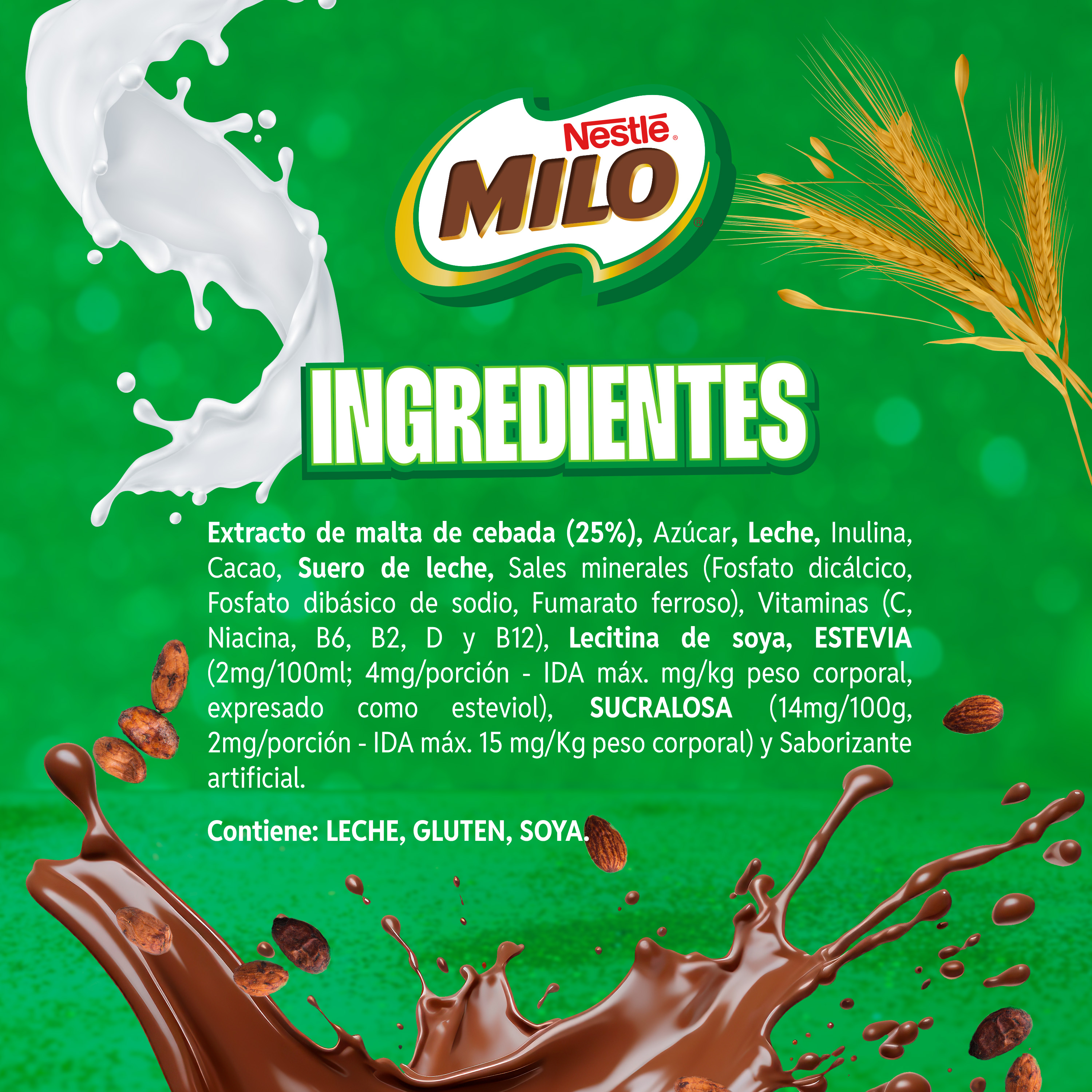 PACK 4 SABORIZANTE CHOCOLATE MILO ® NESLTÉ ACTIV GO® 1000 GR - 4