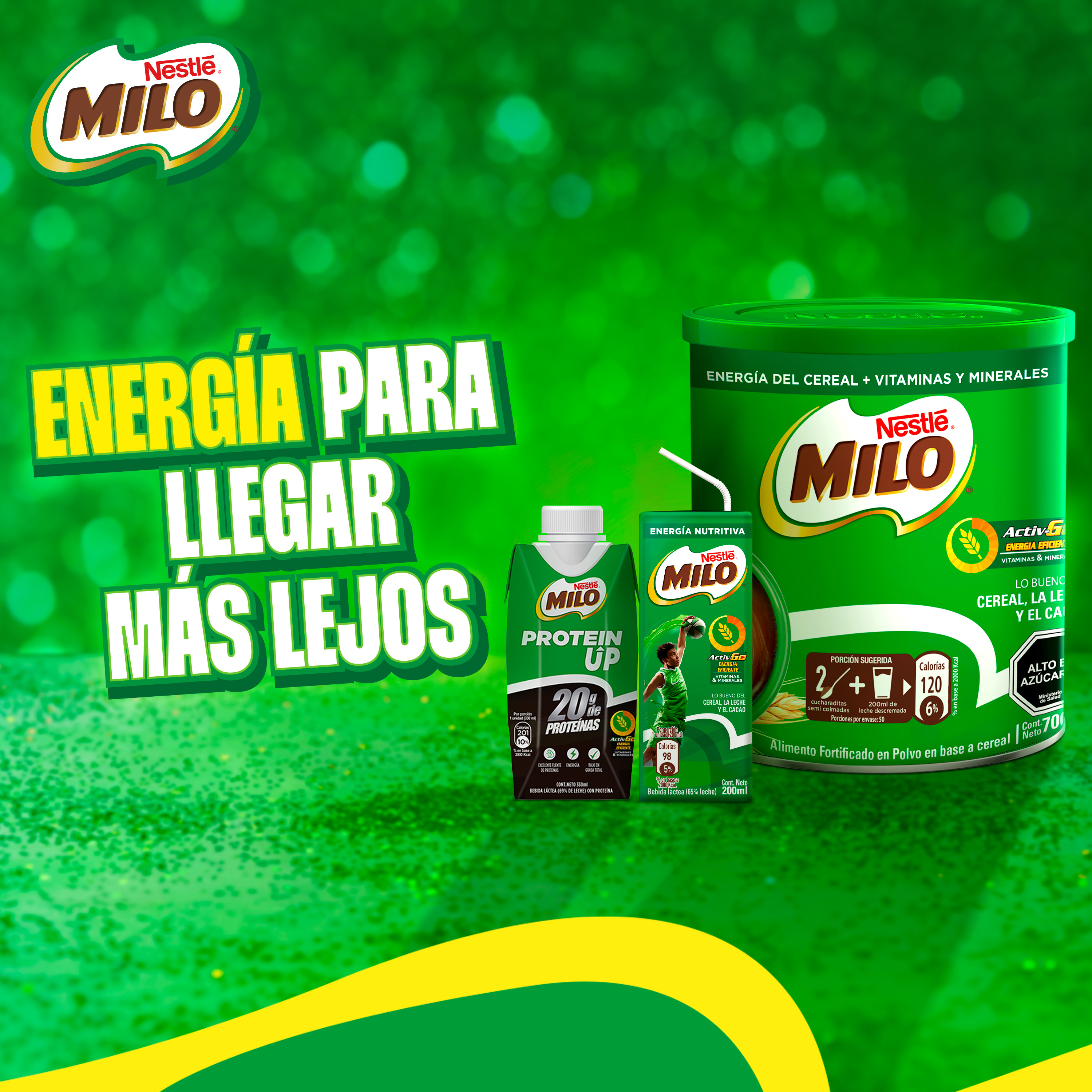 PACK 4 SABORIZANTE CHOCOLATE MILO ® NESLTÉ ACTIV GO® 1000 GR - 5