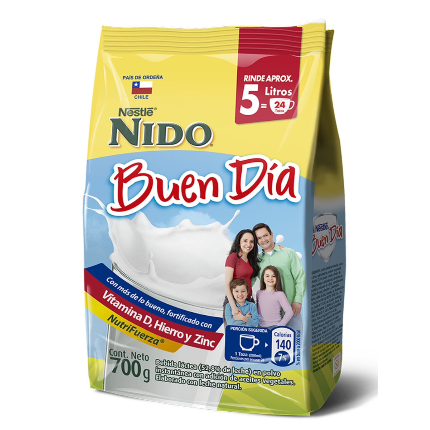 PACK LECHE EN POLVO NIDO® BUEN DÍA BOLSA 700G X2 - 2