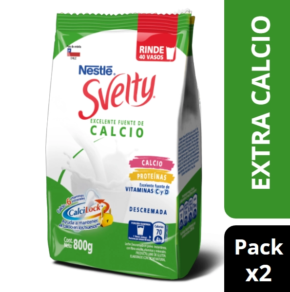 LECHE EN POLVO SVELTY® CALCILOCK EXTRA CALCIO  800G X2 - 1