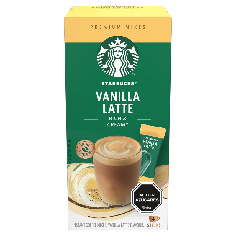 CAFÉ INSTANTÁNEO STARBUCKS® VANILLA LATTE 4 SOBRES (4X21.5G) - 1