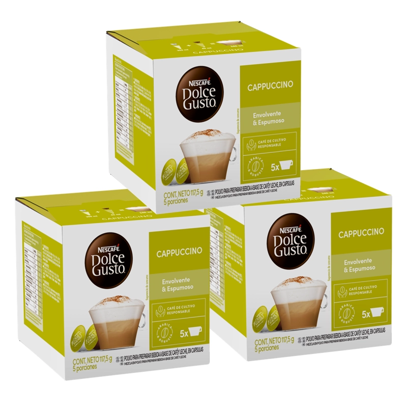 PACK 3 CAFÉ NESCAFÉ DOLCE GUSTO® CAPPUCCINO 10 CÁPSULAS - 1