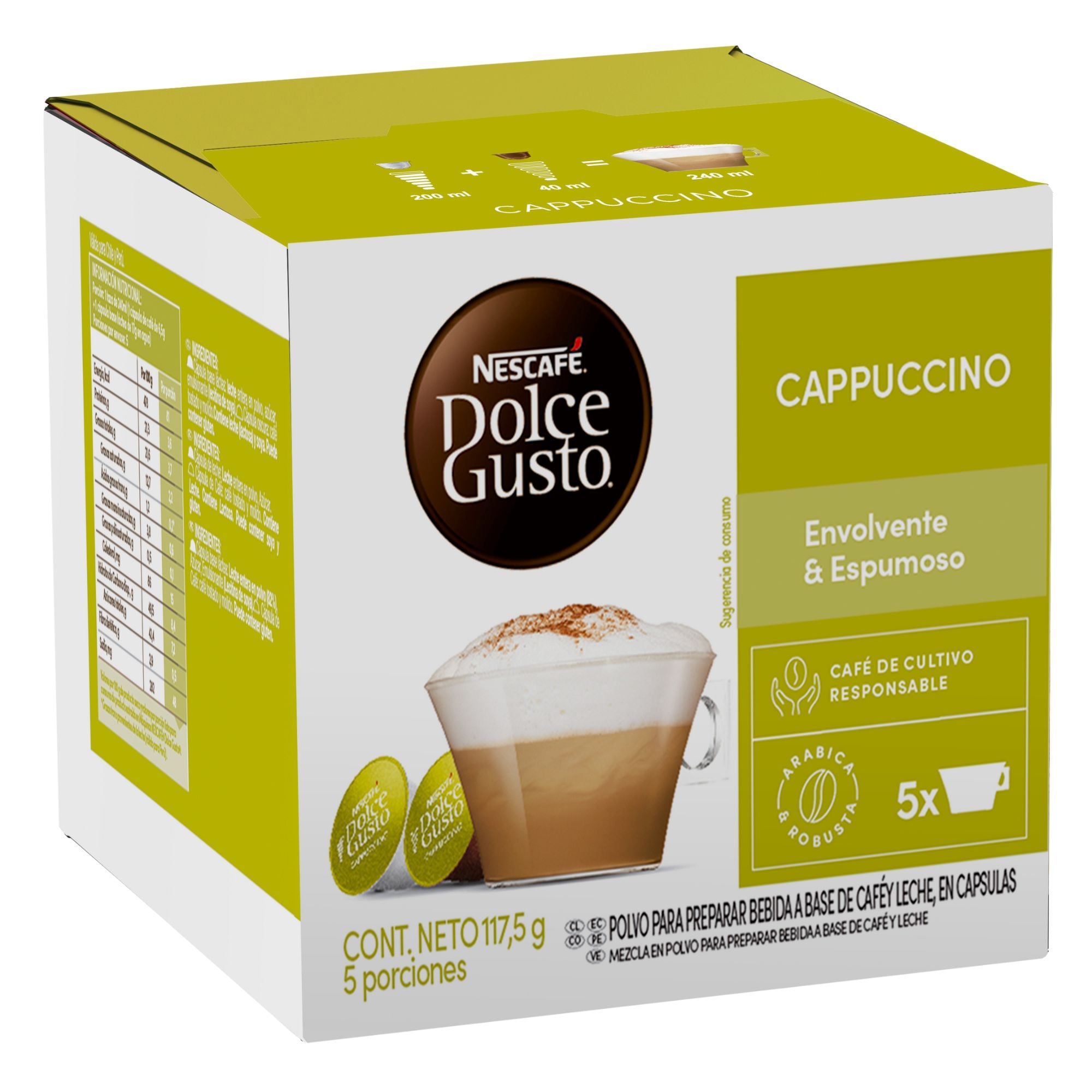 CAFÉ NESCAFÉ DOLCE GUSTO® CAPPUCCINO 10 CÁPSULAS - 1
