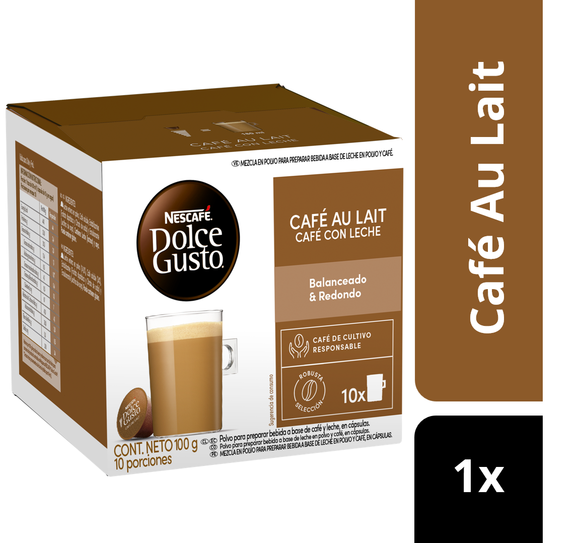 CAFÉ NESCAFÉ DOLCE GUSTO® CAFÉ AU LAIT 10 CÁPSULAS - 2