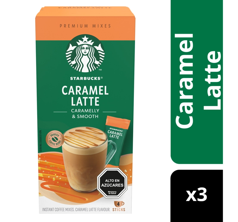 CAFÉ INSTANTÁNEO STARBUCKS® CARAMEL LATTE (4 SOBRES)X3 CAJAS - 2