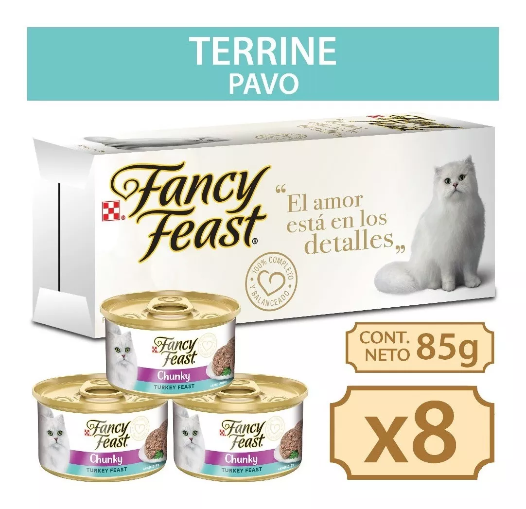 ALIMENTO HÚMEDO PARA GATO FANCY FEAST® TERRINE CON PAVO 85G - 1