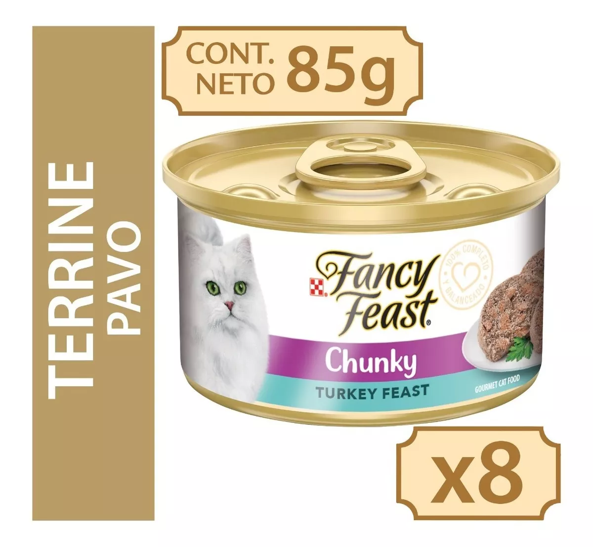 ALIMENTO HÚMEDO PARA GATO FANCY FEAST® TERRINE CON PAVO 85G - 2