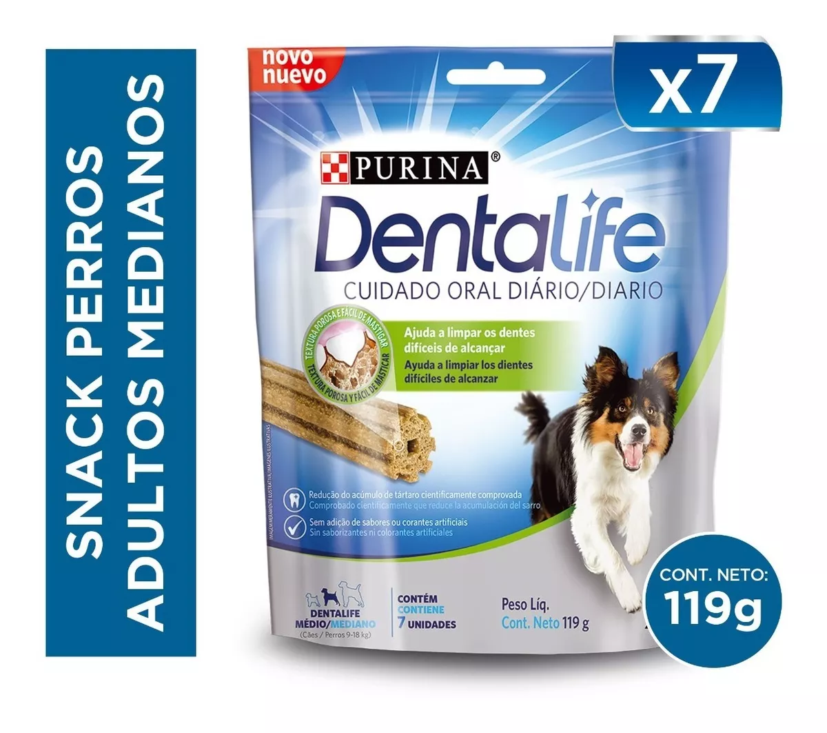 ALIMENTO SNACK PERROS ADULTO DENTALIFE RAZA MEDIANA 119 GR DENTAL - 2