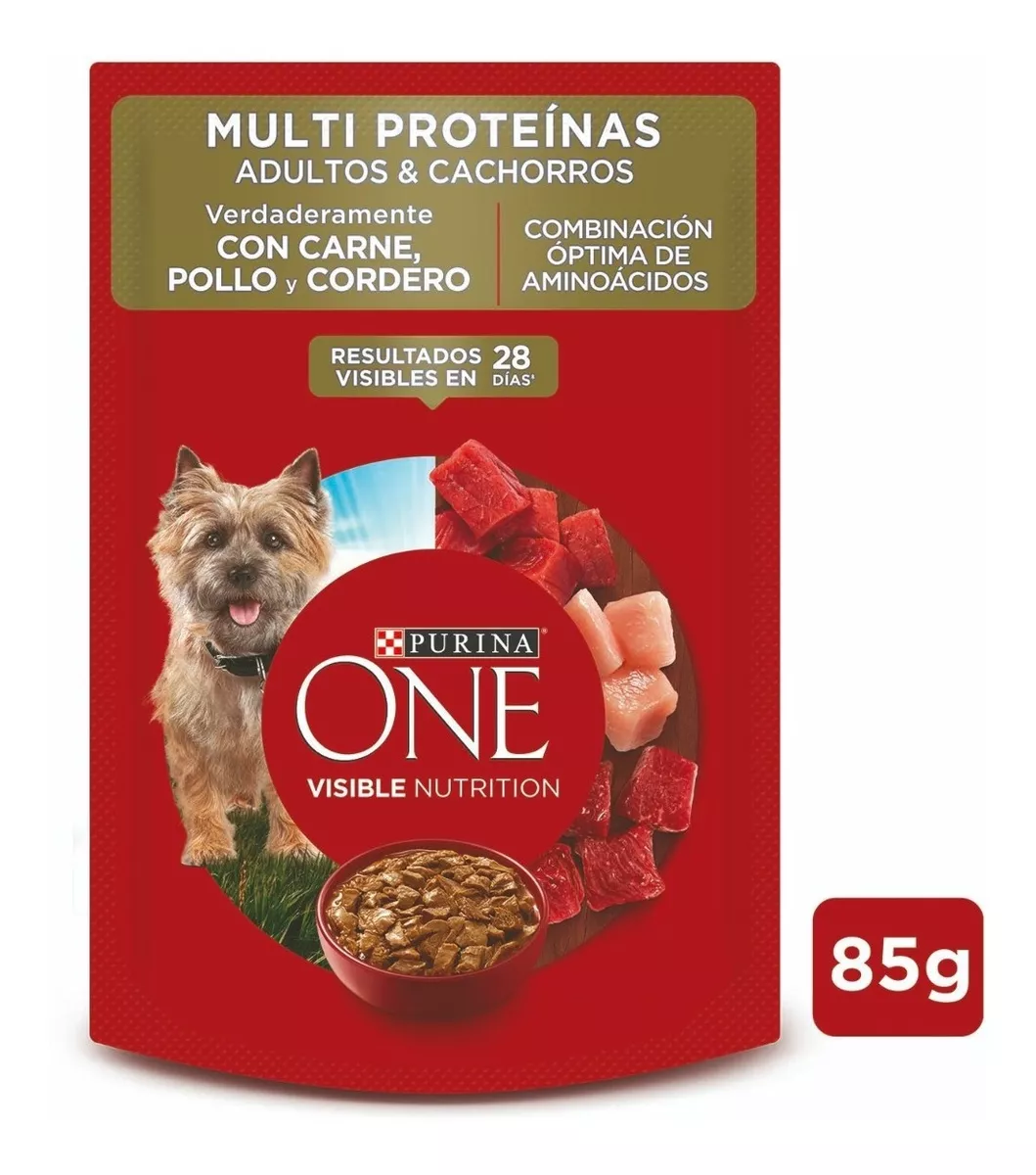 ALIMENTO HÚMEDO PERRO PURINA ONE® MULTI PROTEÍNA SOBRE 85G - 2