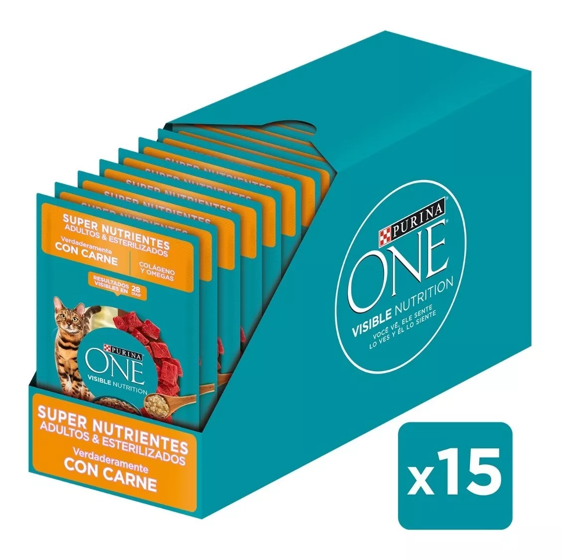 ALIMENTO HÚMEDO PARA GATO PURINA ONE® SUPER NUTRIENTES 85G - 1