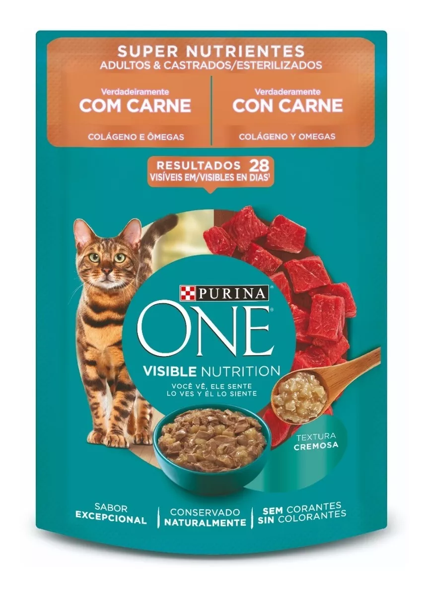 ALIMENTO HÚMEDO PARA GATO PURINA ONE® SUPER NUTRIENTES 85G - 2