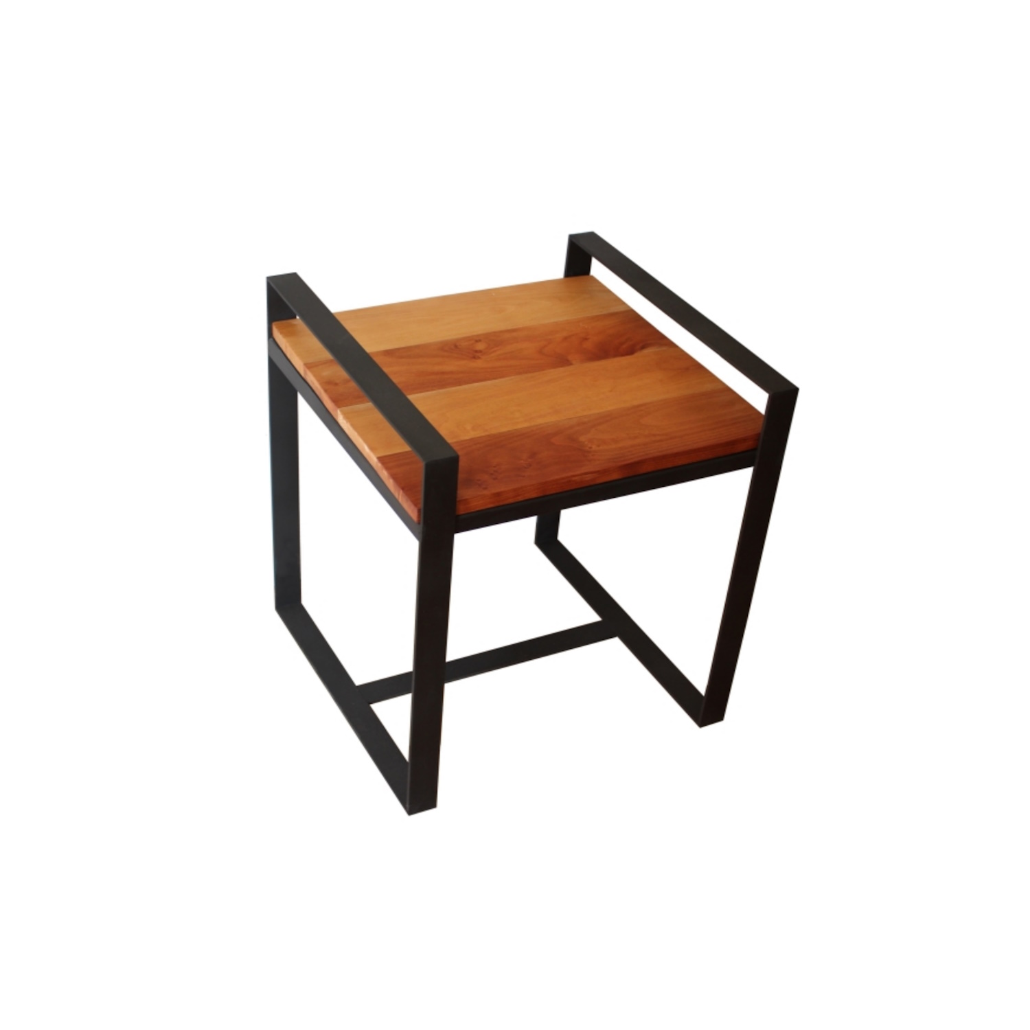 MESA LATERAL ILOFT LUBECA M ROBLE 38X38 ACERO - 2