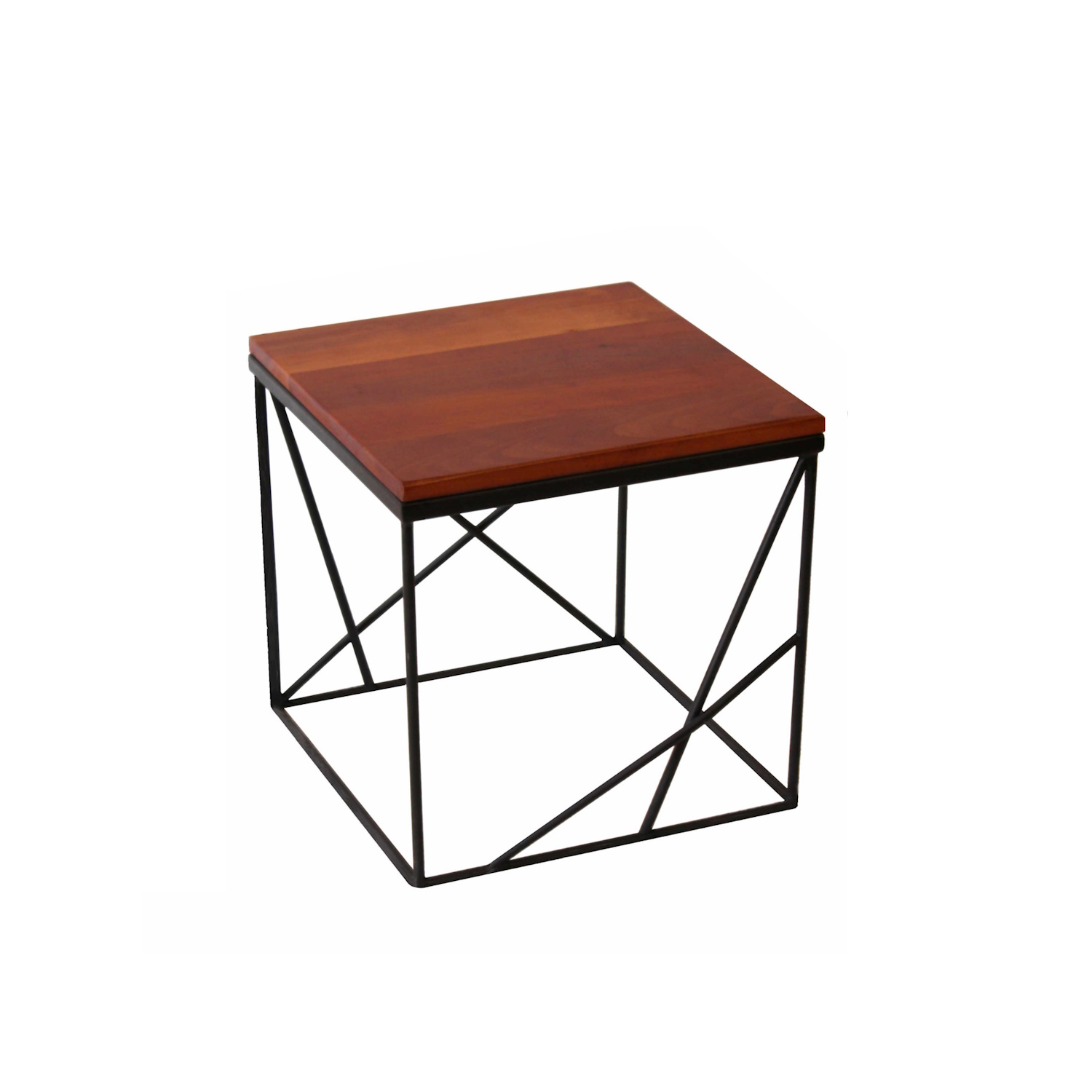 MESA LATERAL ILOFT OPERA M ROBLE 38X38 ACERO - 1