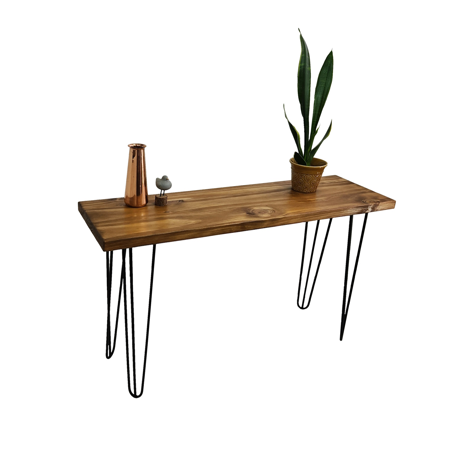 ARRIMO ILOFT HARLEM ARENA L INDUSTRIAL FIERRO Y MADERA ESTILO HAIRPIN 120X36X76 ACERO - 1