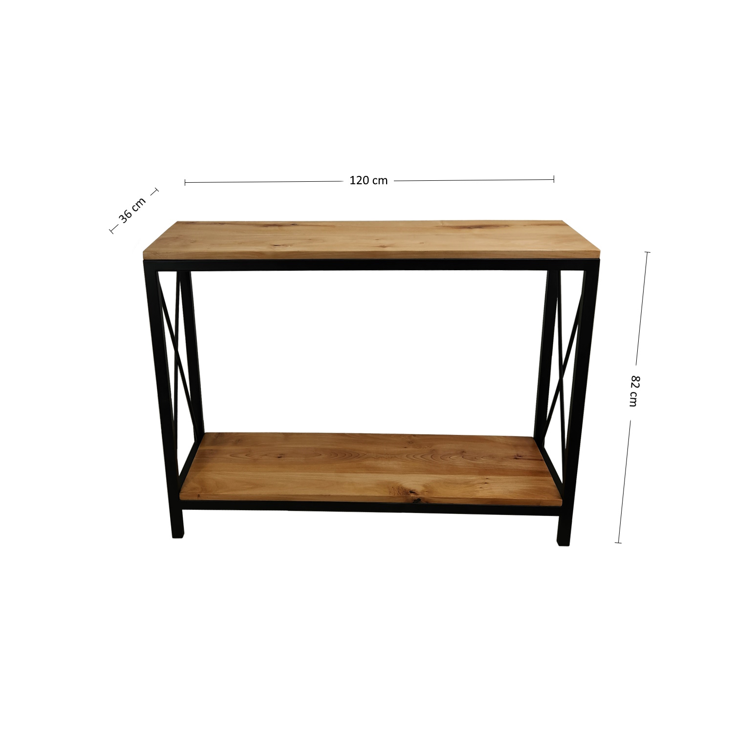 ARRIMO ILOFT GRANADA L ROBLE ESTILO INDUSTRIAL 120X36X82 ACERO - 4