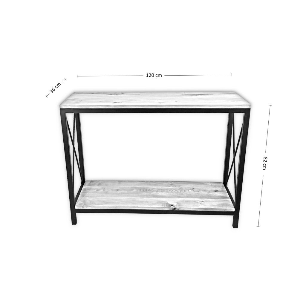 ARRIMO ILOFT GRANADA L ROBLE ESTILO INDUSTRIAL 120X36X82 ACERO - 5