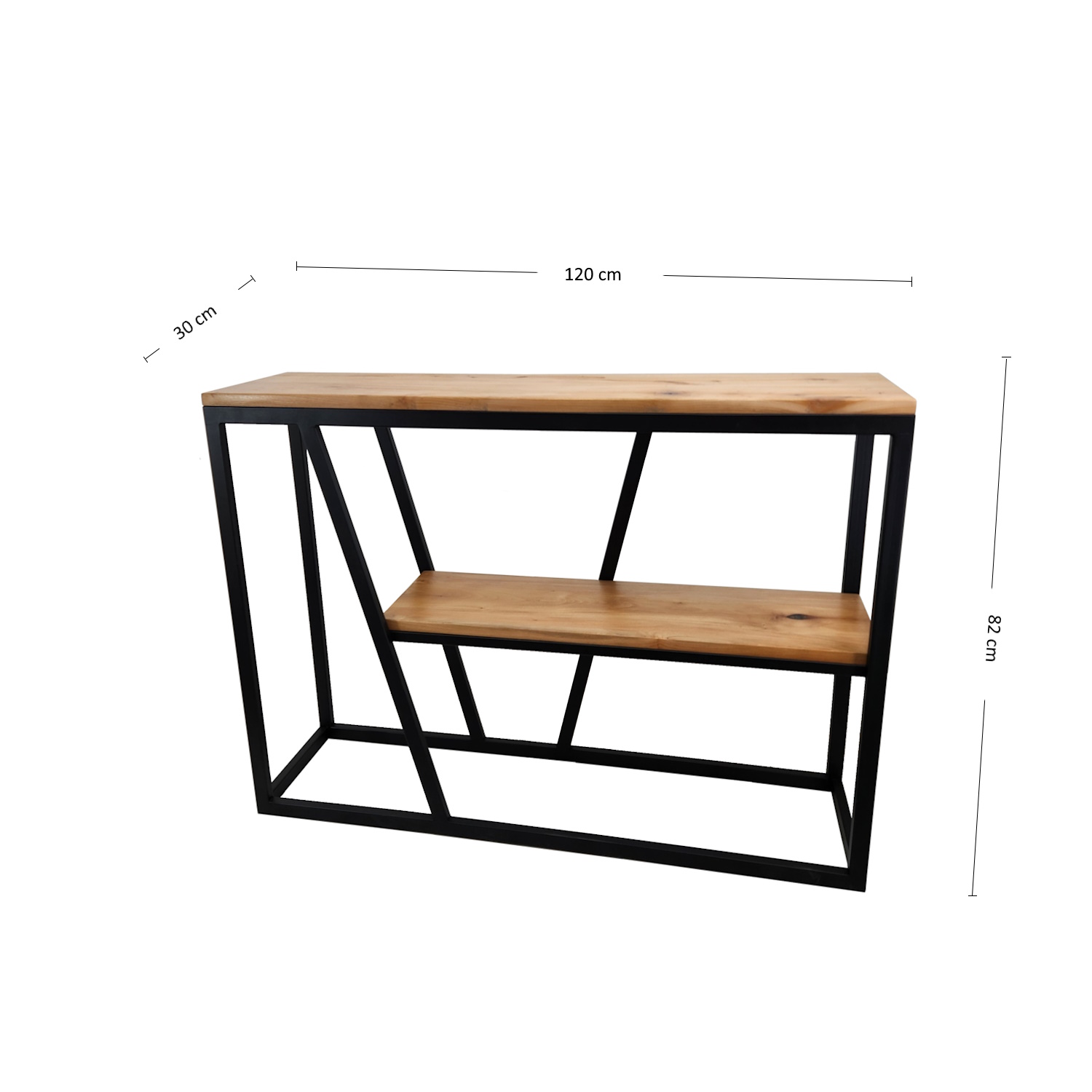ARRIMO ILOFT MORELLA L ROBLE ESTILO INDUSTRIAL 120X30X82 ACERO - 5