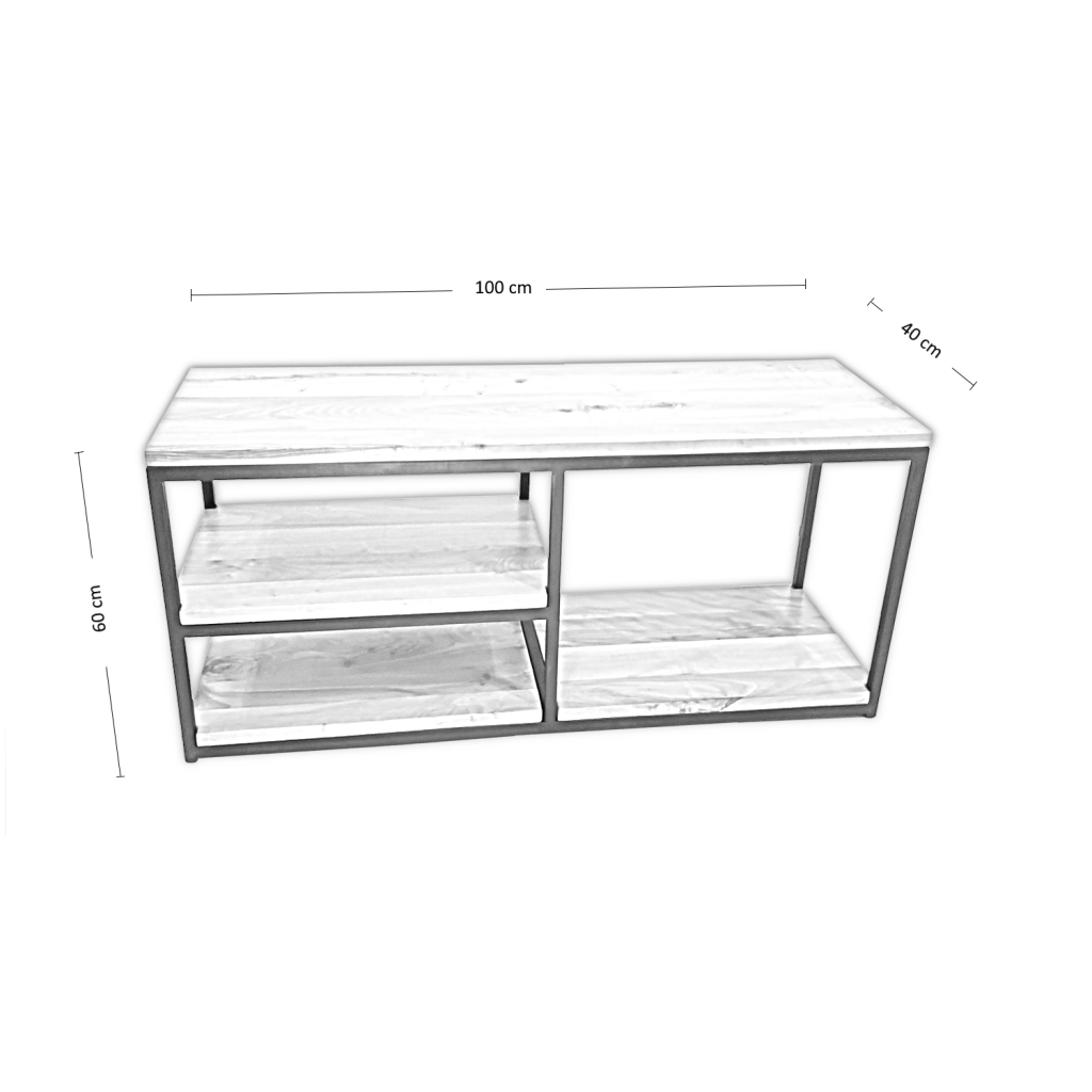 ARRIMO ILOFT ASTURIAS M ROBLE ESTILO INDUSTRIAL 100X30X60 ACERO - 4