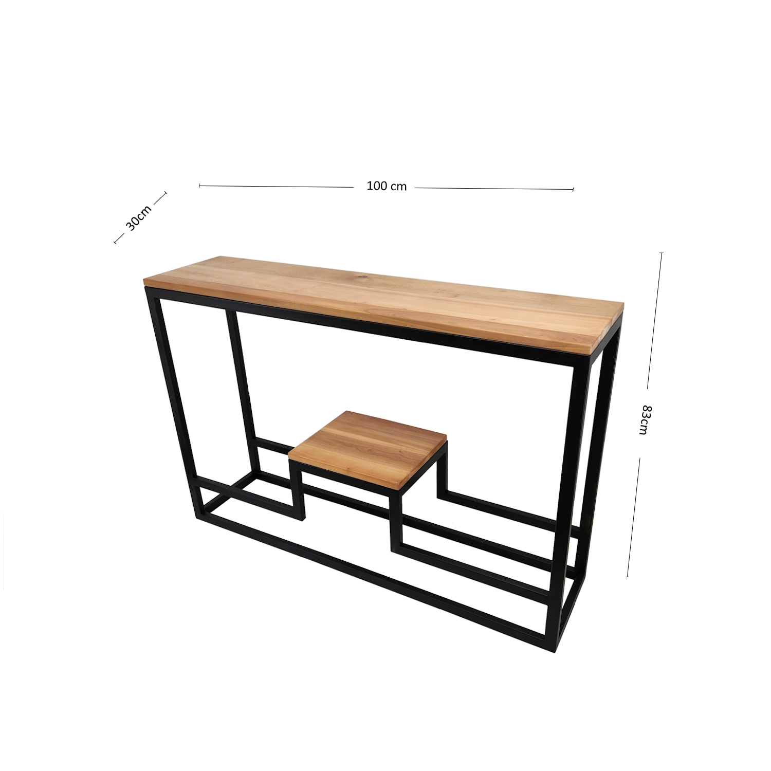 ARRIMO ILOFT ROBLE ESTILO INDUSTRIAL 100X30X83 ARACENA M ACERO - 4