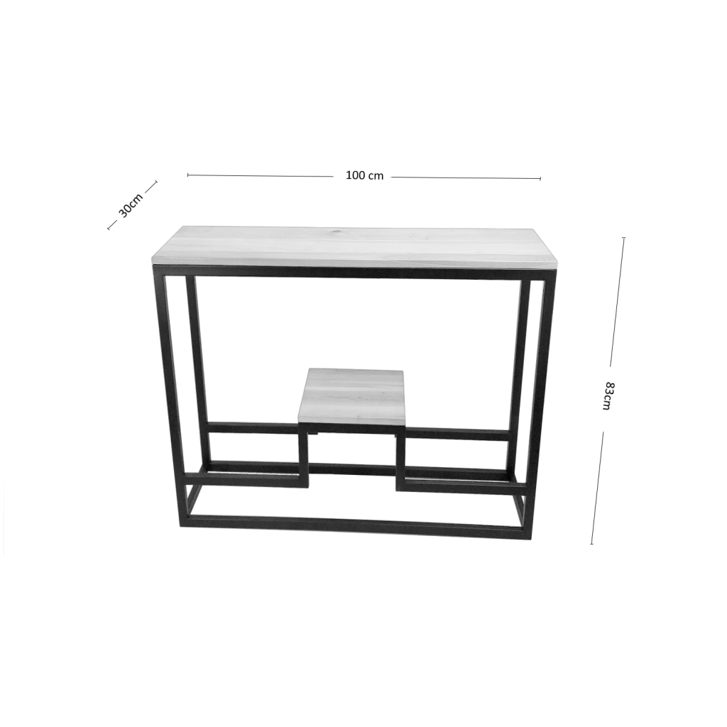 ARRIMO ILOFT ROBLE ESTILO INDUSTRIAL 100X30X83 ARACENA M ACERO - 5