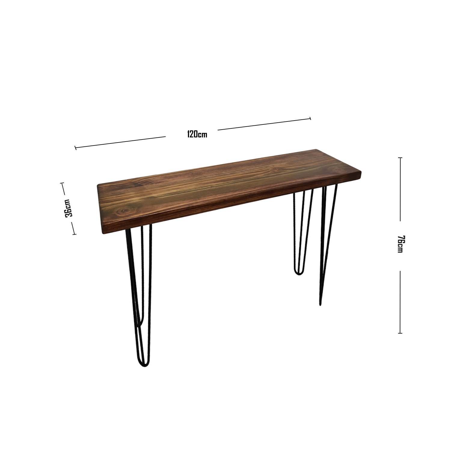 ARRIMO ILOFT HARLEM FOREST L INDUSTRIAL FIERRO Y MADERA ESTILO HAIRPIN 120X36X76 ACERO - 4