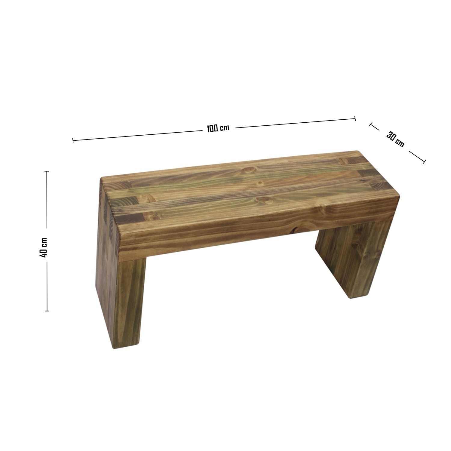 BANQUETA ILOFT BELICE M MADERA 100X30X40 TONO ARENA - 5