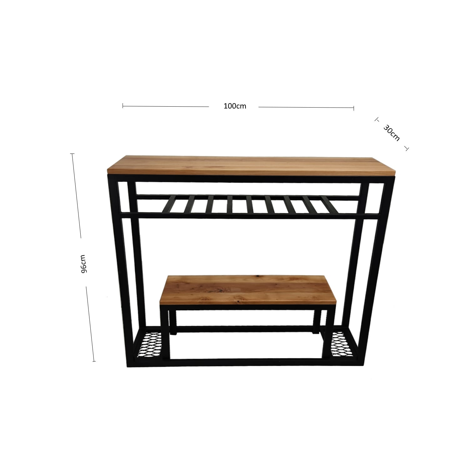 ARRIMO ILOFT MALLORCA M INDUSTRIAL ROBLE ESTILO BAR 120X36X96 ACERO - 5