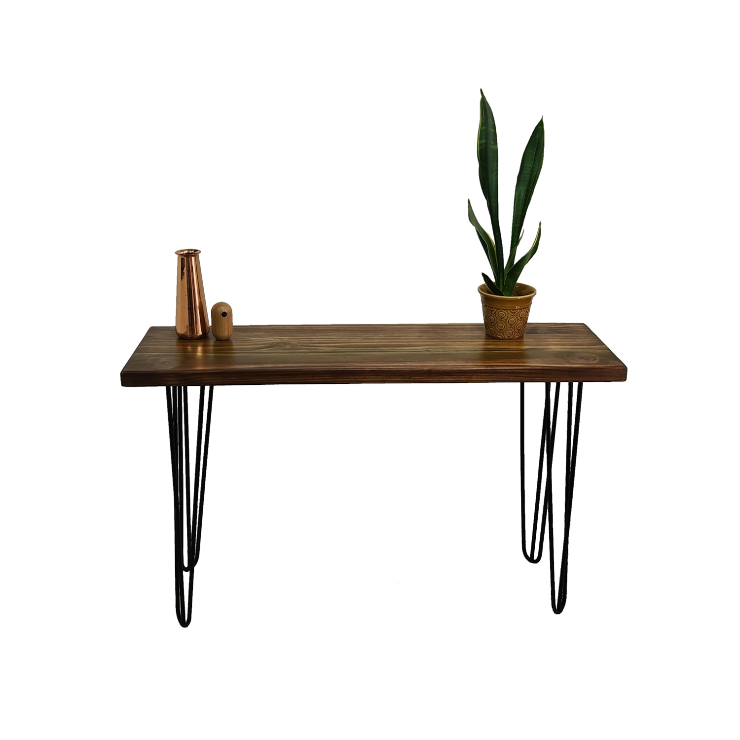 ARRIMO ILOFT HARLEM FOREST M INDUSTRIAL FIERRO Y MADERA ESTILO HAIRPIN 100X30X76 ACERO - 3