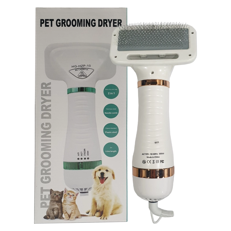 PEINE PERROS J0143 CEPILLO SECADOR MASCOTAS 2 EN 1 - 1