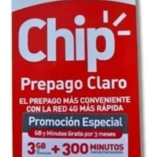 CHIP X 3 UNIDADES CLARO | Rojo - 1