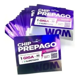 GENÉRICO CHIP X 5 UNIDADES WOM PREPAGO | Azul