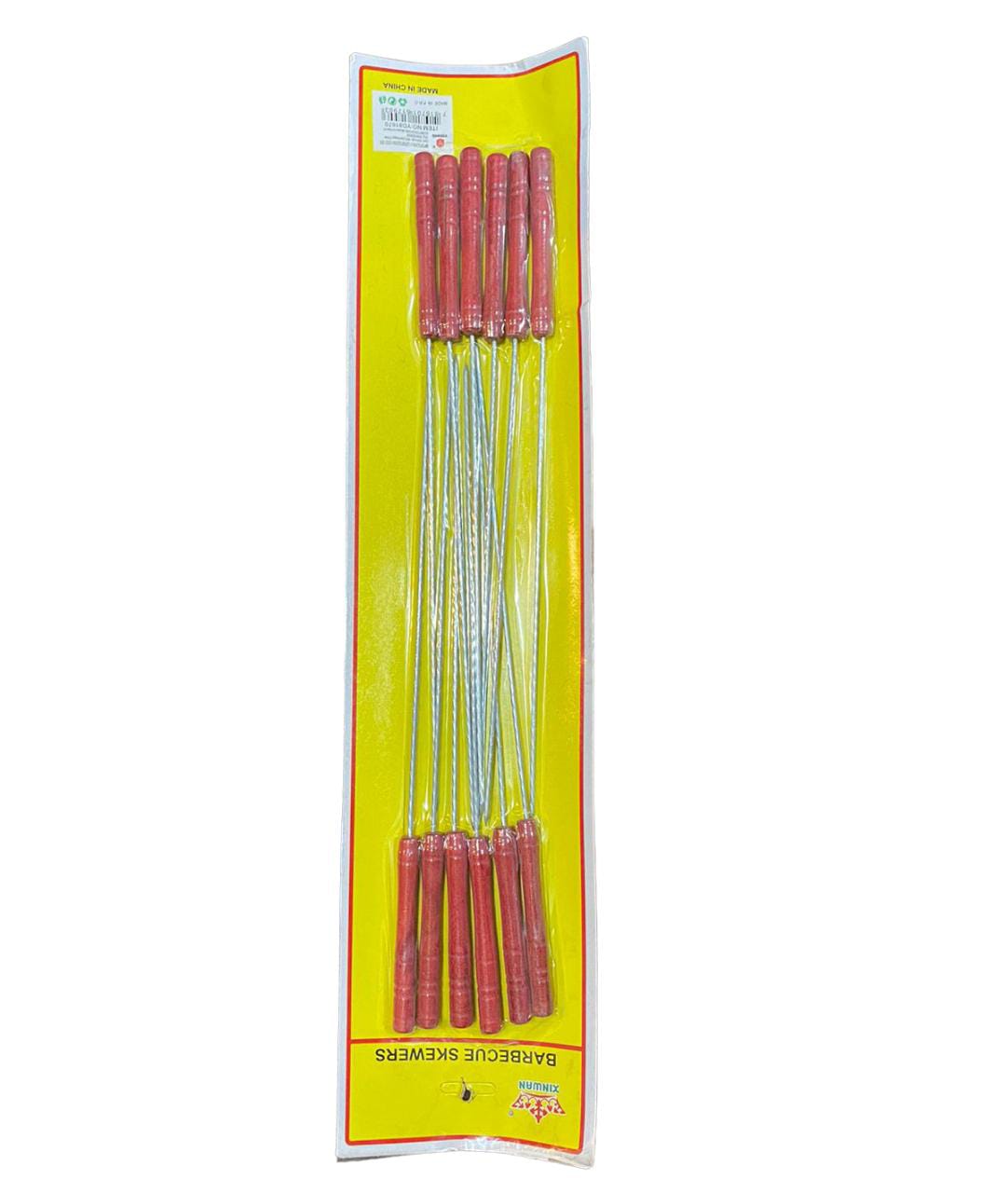 SET 12 BROCHETAS DE METAL PARA ASADO - 2