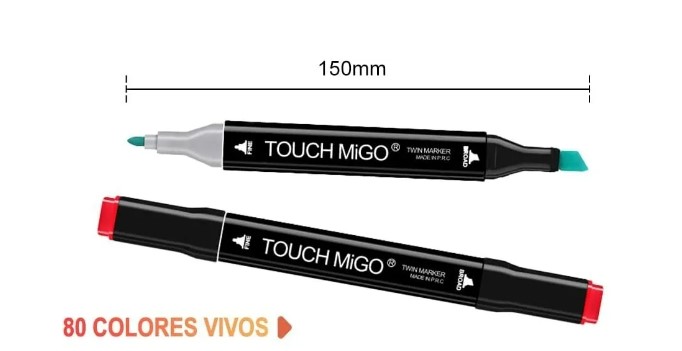 KIT DE 80 ROTULADORES PLUMONES DOBLE PUNTA MARCADORES - 2