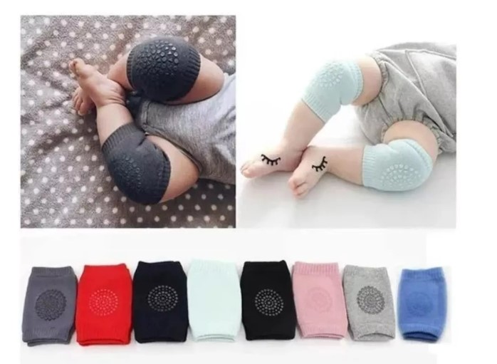 RODILLERAS PROTECCION SEGURIDAD BEBÉS NIÑOS GATEO ANTIDESLIZANTES - CELESTE - 2