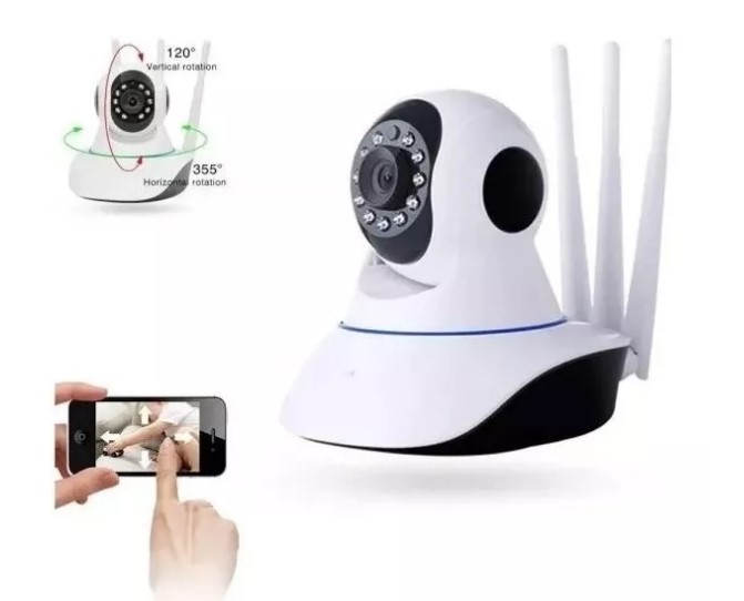 CAMARA SEGURIDAD IP WIFI HD MOTORIZADA VISION NOCTURNA 3 ANTENAS - 1