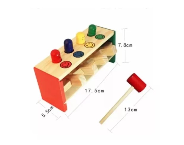 MARTILLO SALTARÍN JUGUETE DIDÁCTICO DE MADERA - 3