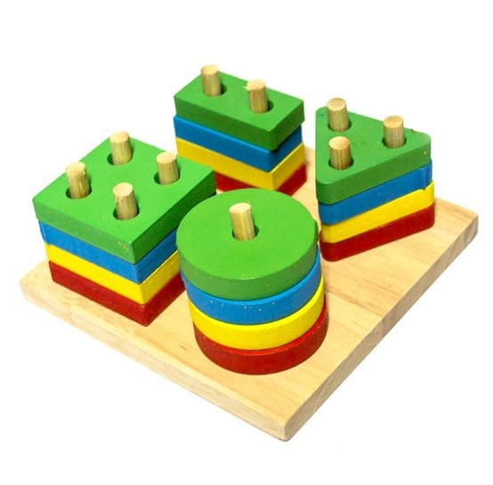 JUGUETE DIDÁCTICO MULTICOLOR MINI DIFICULTAD DE MADERA - 1