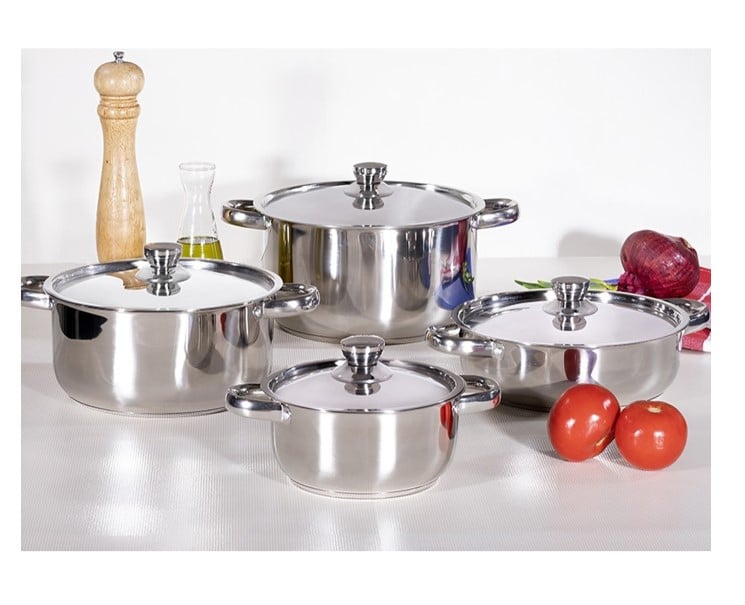 BATERIA ACERO INOXIDABLE 8 PIEZAS DORAL – MALAGA - 3
