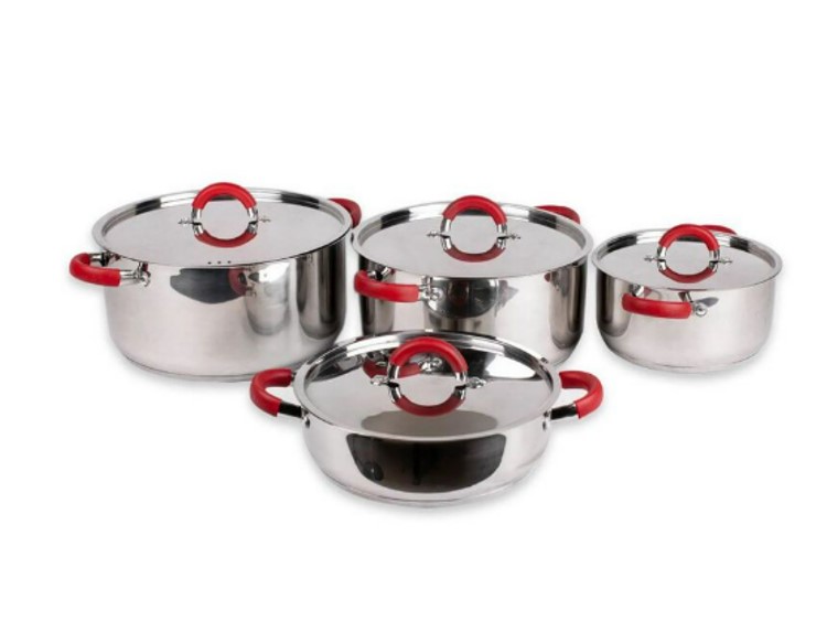 BATERIA DE COCINA ARTE ANDINO 8 PIEZAS ACERO INOX - 1