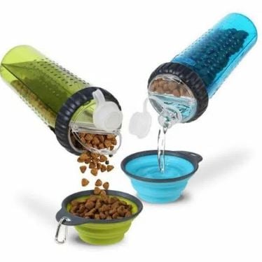 BOTELLA PERROS SNACK-DUO OEM INCLUYE PLATO COMEDERO BEBEDERO - 2