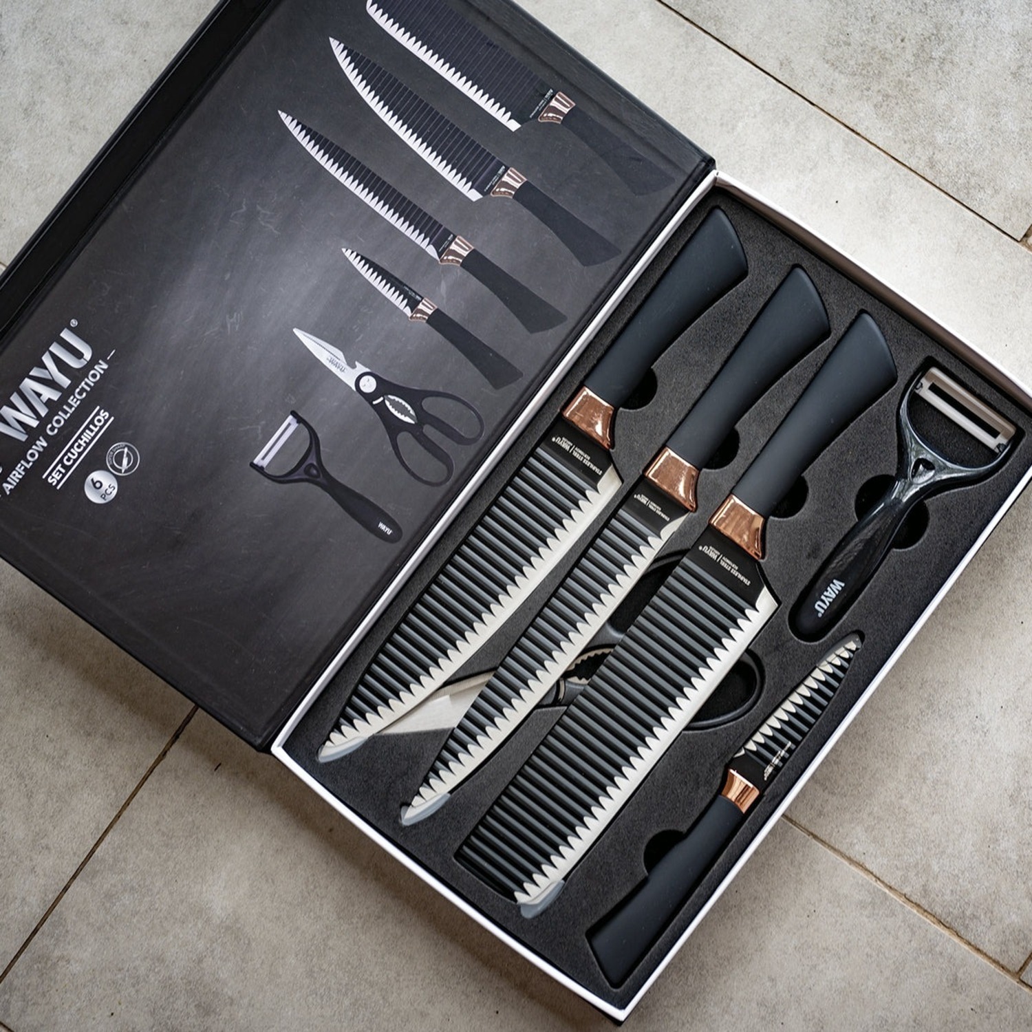 SET CUCHILLOS ROLLING WAYU - 1