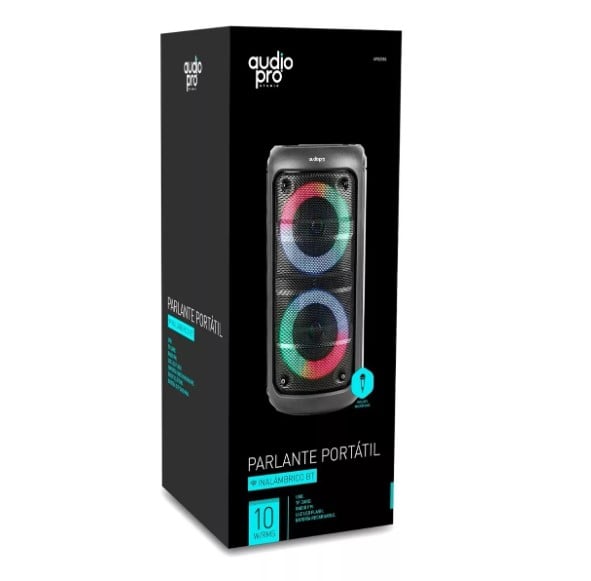 PARLANTE PORTATIL BLUETOOTH CON RGB/USB/SD/ RECARGABLE. BLACK AUDIO PRO AP02086 - 2