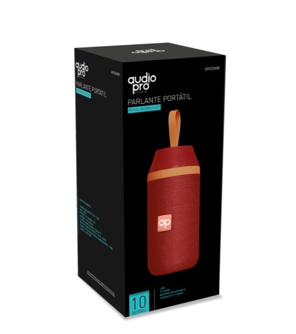 PARLANTE PORTABLE AUDIOPRO/ BT /USB/SD/ RED AUDIO PRO AP02069R - 2