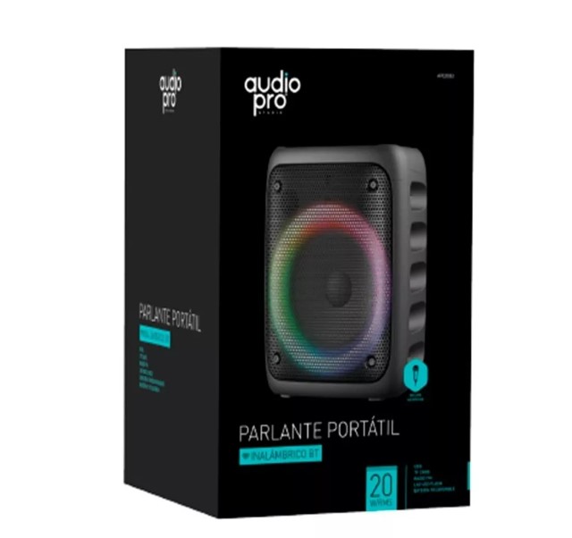 PARLANTE PORTATIL BLUETOOTH RGB/USB/SD/RECARGABLE. BLACK AUDIO PRO AP02085 - 2