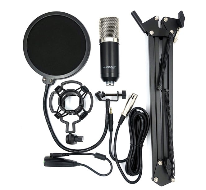 KIT HOME STUDIO AUDIO PRO 3 EN 1 KIT MICRÓFONO PARA GRABACIÓN AUDIOPRO - 3