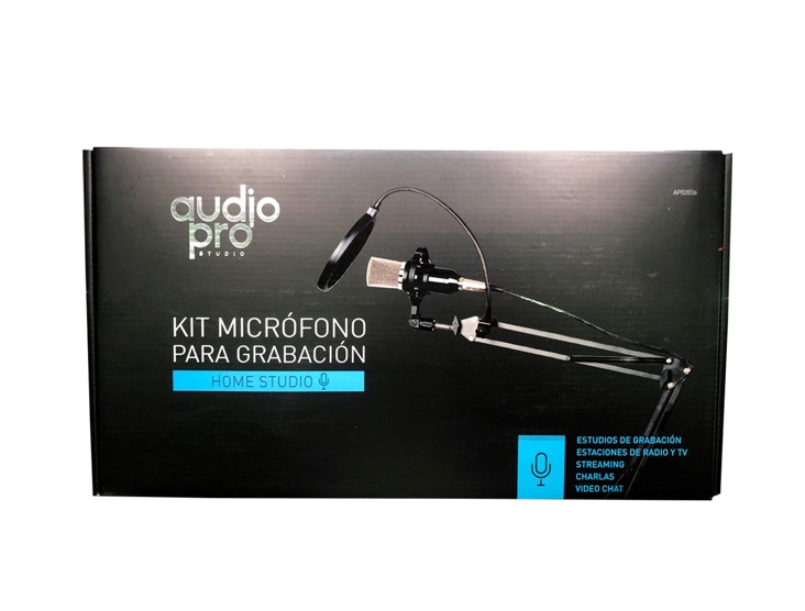 KIT HOME STUDIO AUDIO PRO 3 EN 1 KIT MICRÓFONO PARA GRABACIÓN AUDIOPRO - 4