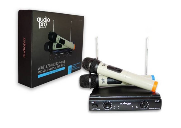 MICROFONO AUDIO PRO INALAMBRICO CON SISTEMA UHF, DOBLE AUDIO 2 1 RECEPTOR - 2